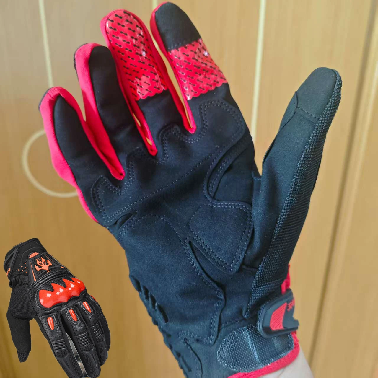 

FASTGOOSE Summer Lightweight Motorcycle Racer Gloves for Men Women Breathable Touch Screen Carbon Leather Protective ATV Riding