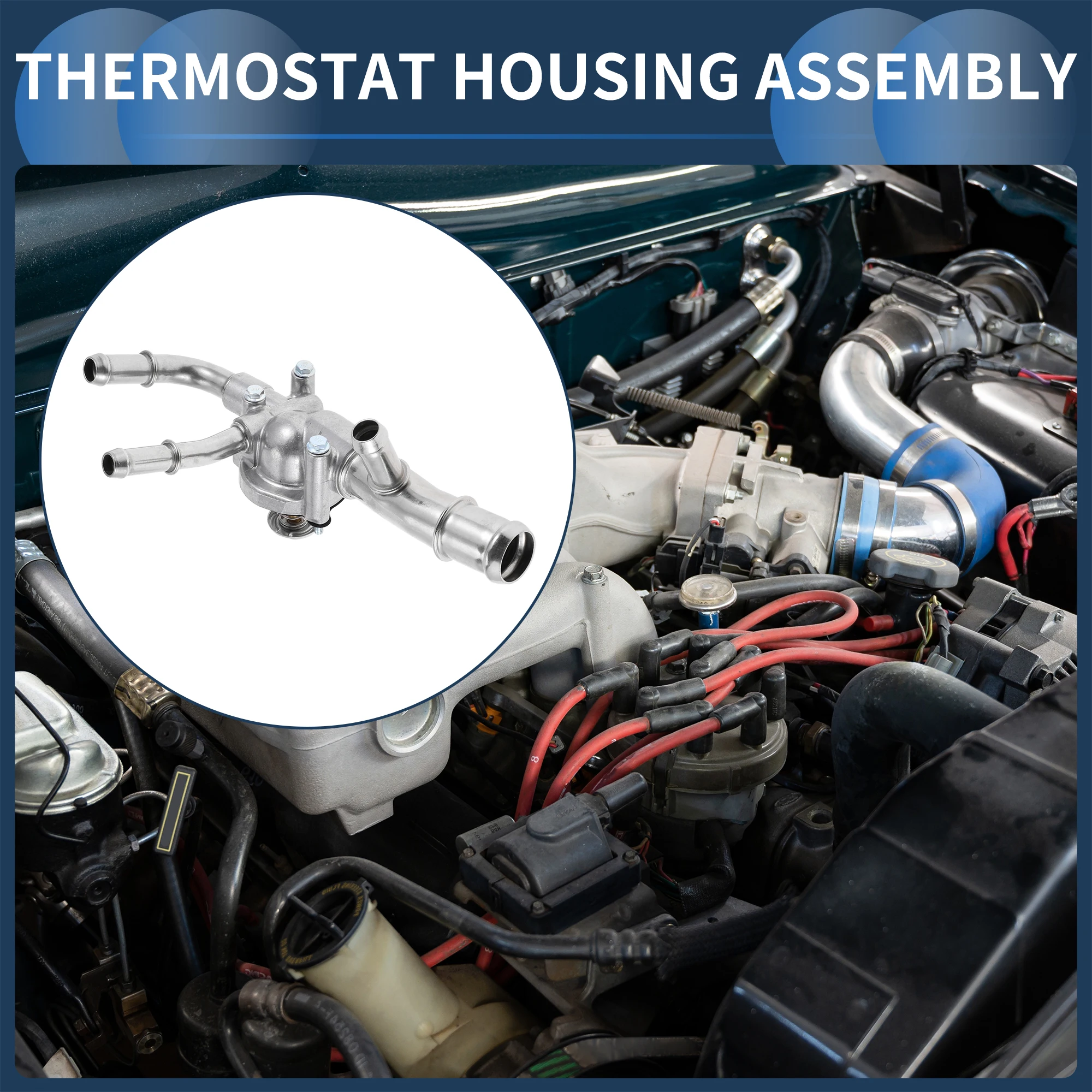 

X Autohaux Engine Coolant Thermostat Housing Assembly for Chevrolet Impala V6 3.6L 2014-19