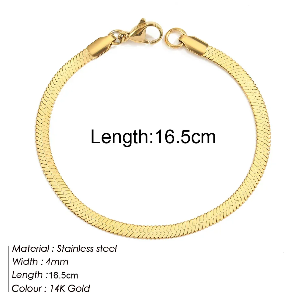 Women's Golden Name Initial Letter Pendant Bracelet