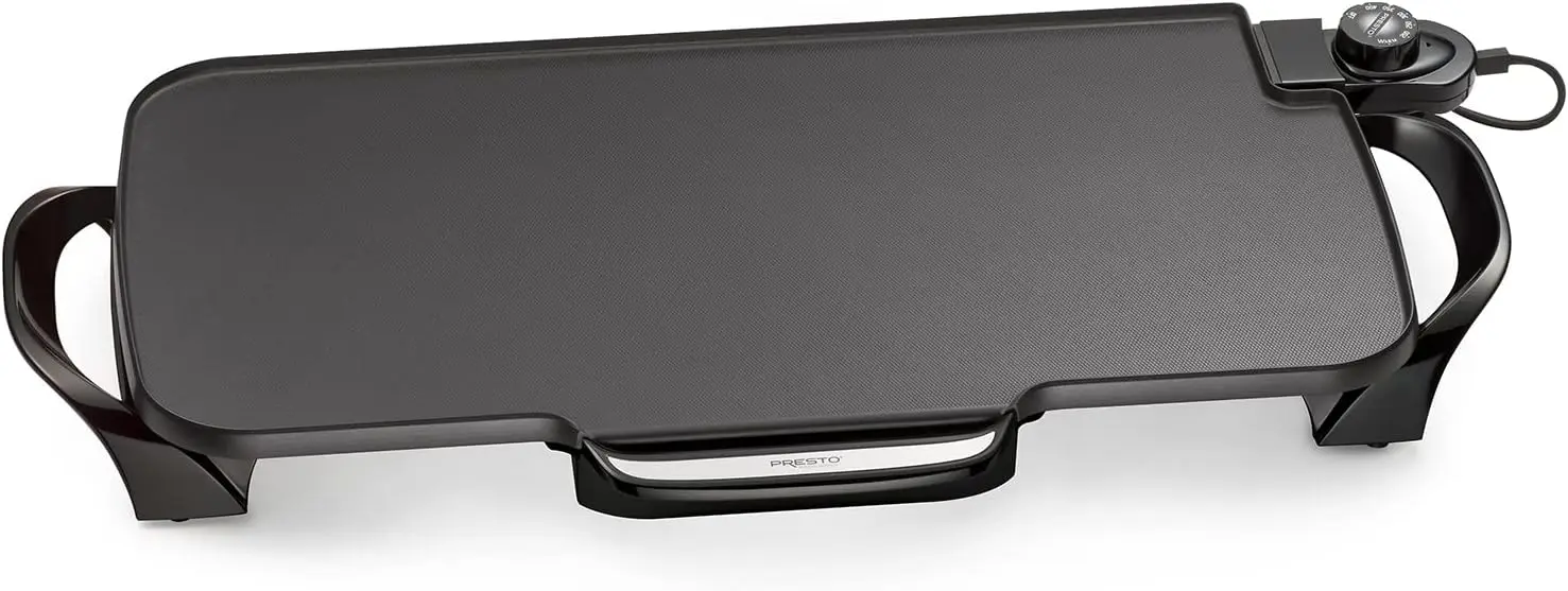 07061 22-inch Electric Griddle With Removable Handles, Black, 22-inch,13.5