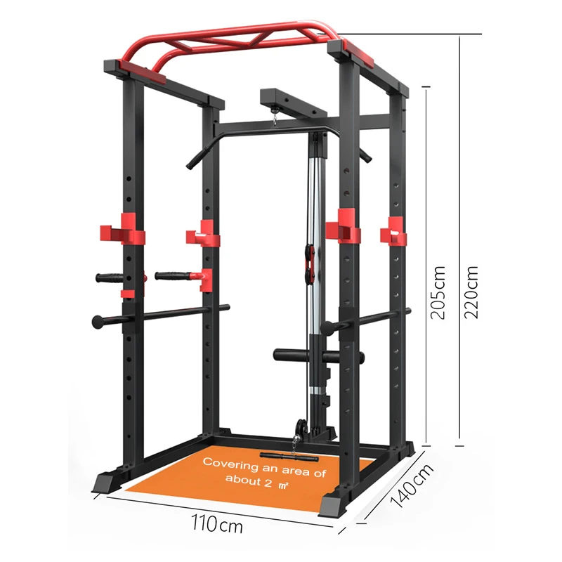 Multifunctional Squat Frame Smith Machine, Barbell Lifting, Free Hard Pull, Comprehensive Trainer, Home Fitness