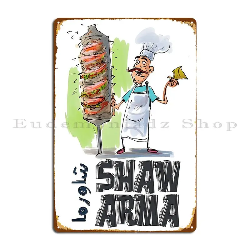 A Dash Of Shawarma Grill Humor For Shawerma Addict Metal Plaque Poster Poster Printing Living Room Garage Retro Tin Sign Poster