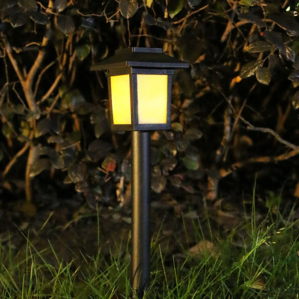 

4pcs Solar Lights Yard Lights Creative Design Lamps Waterproof Outdoor Led Lamps For Yard Pathway Patio Lawn Black