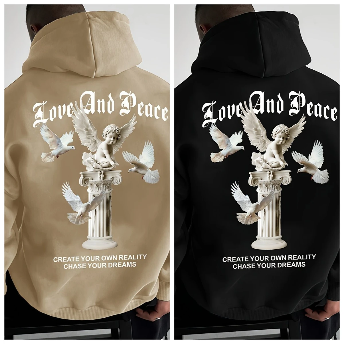 

Осень/Зима Американская улица Y2K Angel Niche Толстовка 3D Модная Мода Большой Взрослых Мужчин и Женщин Универсальный Модный Новый Стиль