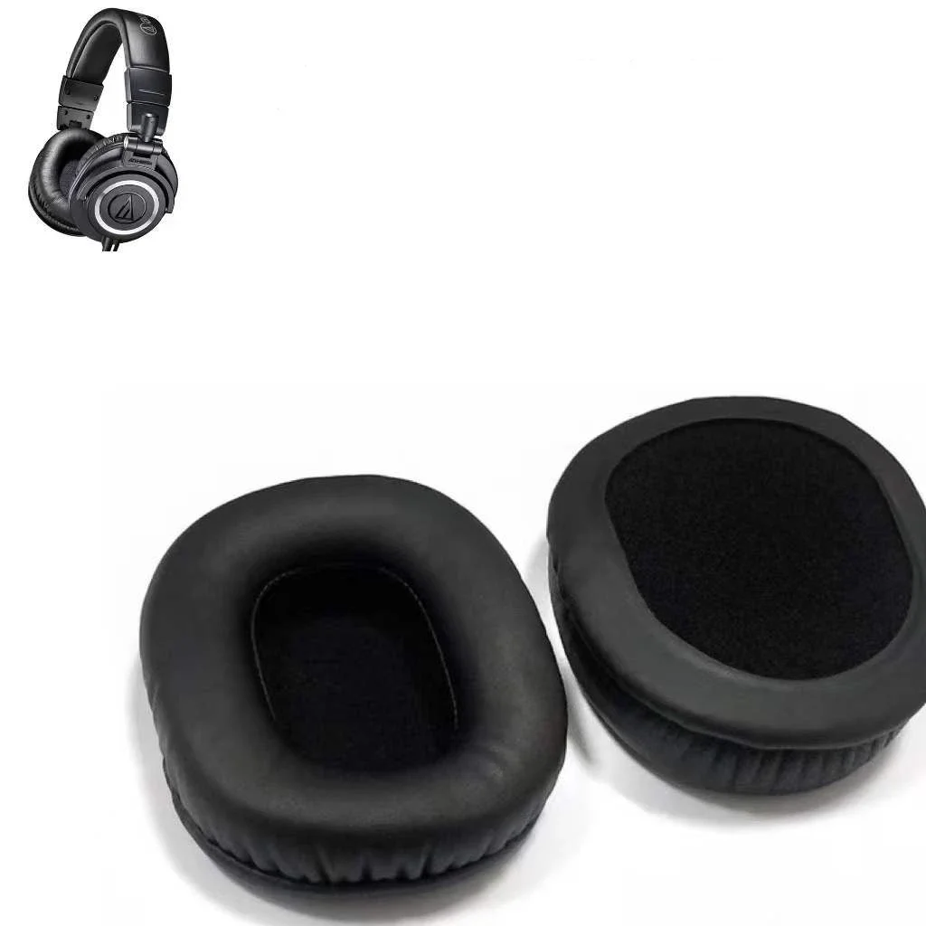 Almohadillas de repuesto para auriculares Audio Technica ATH-M50X M40X M30 M40 M50SX1M50X, funda de cuero, orejera