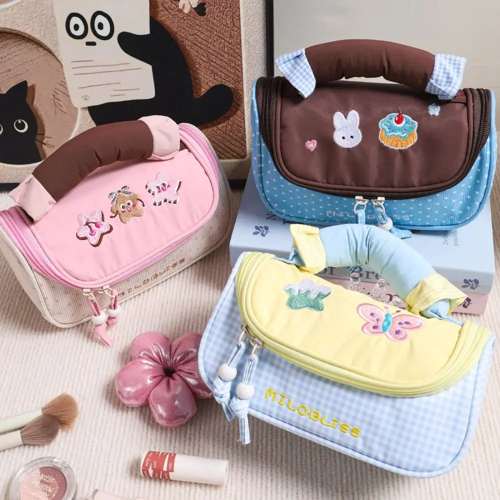 

Большая вместительная косметичка-органайзер в стиле колор-блок, эстетичная, в конфетных цветах, многофункциональная, для канцелярских принадлежностей