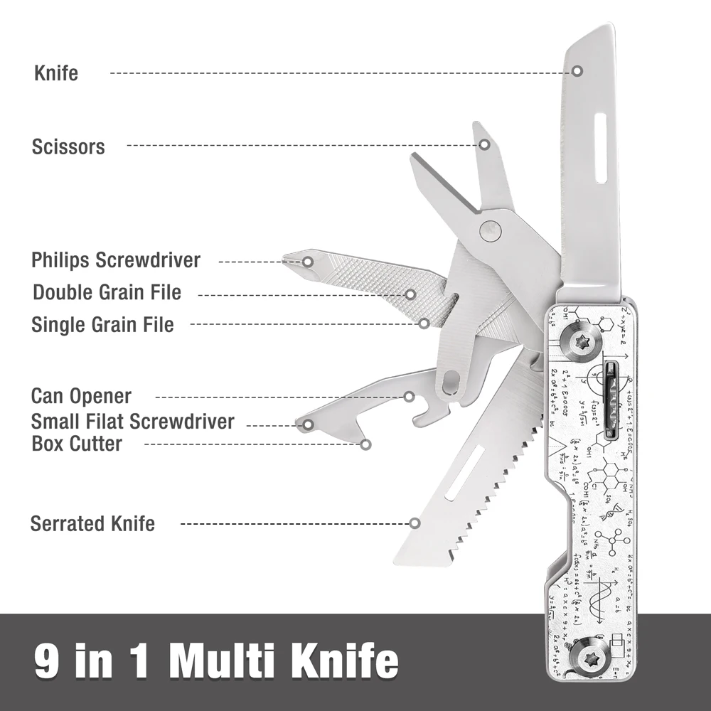 Imagem -02 - Flissa-multitool Folding Pocket Knife Portátil Equipamentos de Acampamento ao ar Livre Pocket Knife Decoração em Aço Inoxidável