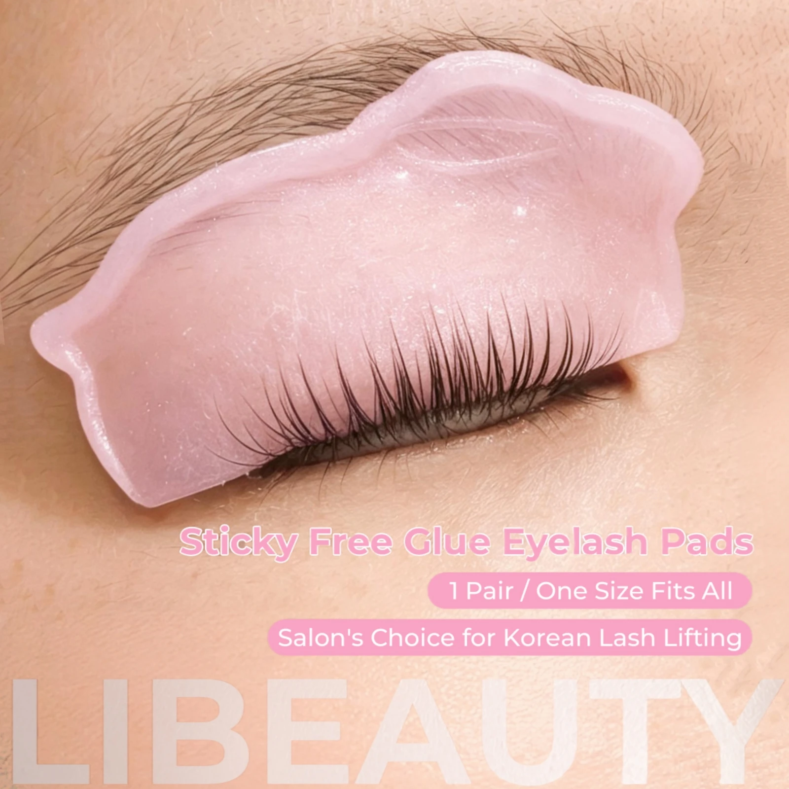 Libeauty Rabbit 2Pc Silicone Softening Pad Flat Lash Lift Shield Ultra-Thin For No.1 Perm Step Only & Self-Adhesive Eyelash Lift
