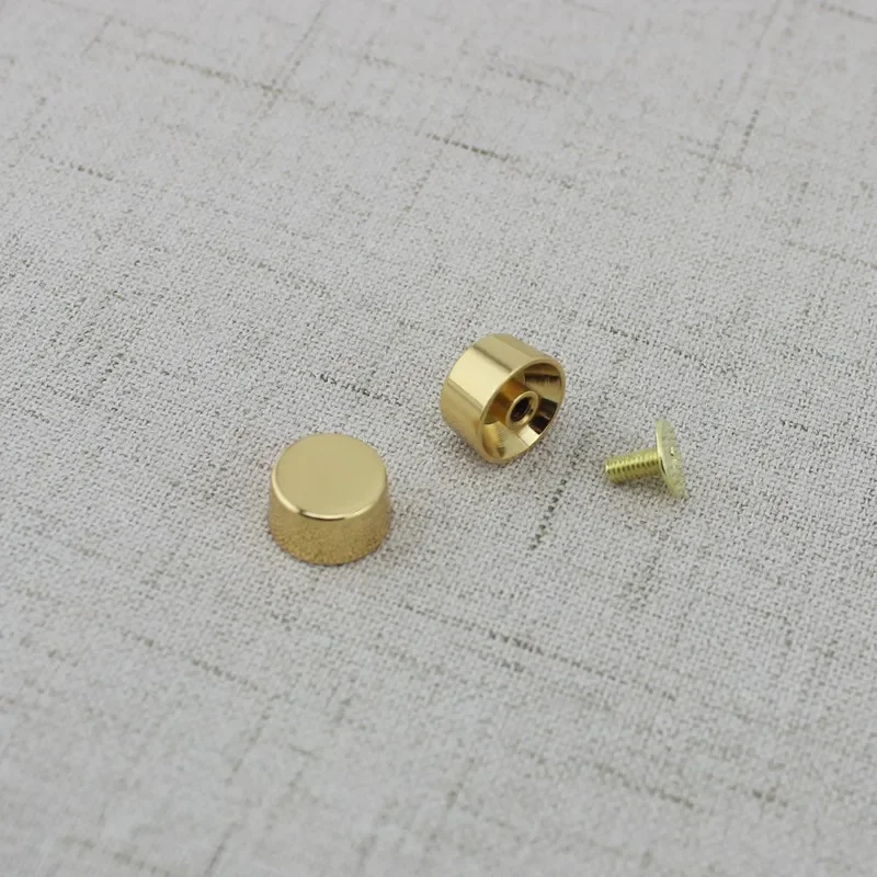 10-50pcs copper High quality Solid Rivets Fasteners Gold High Quality Leather Crafts Bags shoes Studs