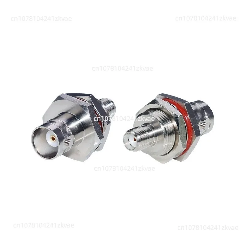 BNC Female To SMA Female Adapter Large Hex Flange Panel Mount Waterproof RF Connector 6G Hz BNC-SMA Feedthrough Adaptor
