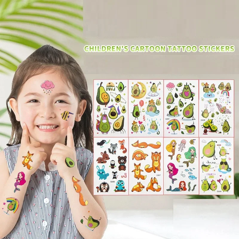 

60PCS Temporary Tattoo Sticker Waterproof Tattoos Festival Glitters Face Girls Boy Child Mini Fake Tattoo