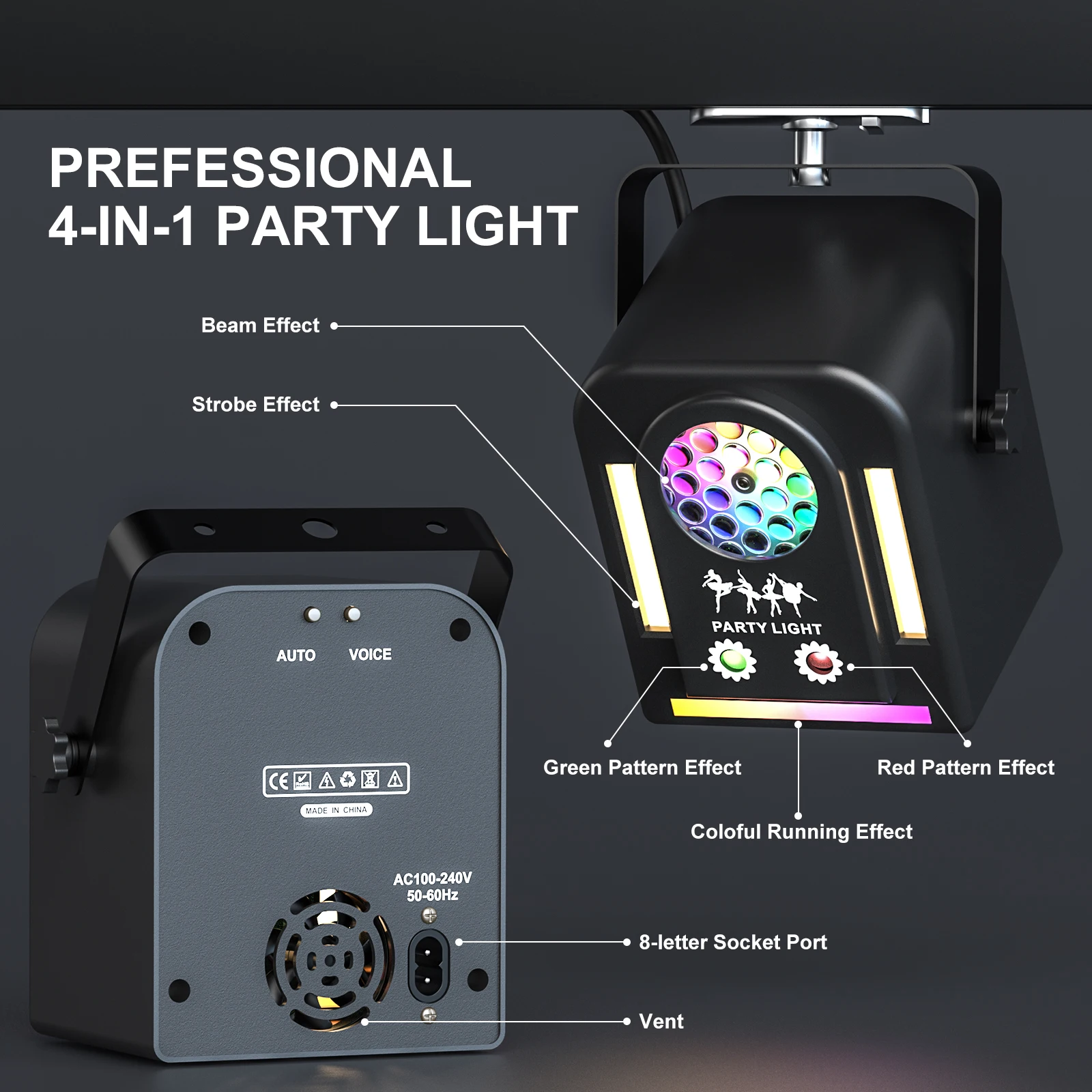 Imagem -05 - Uking-party Luzes com Controle Remoto Luz Efeito de Palco Rgb Colorido Led Strobe Laser Lights Luzes dj Disco Party Bar 24w