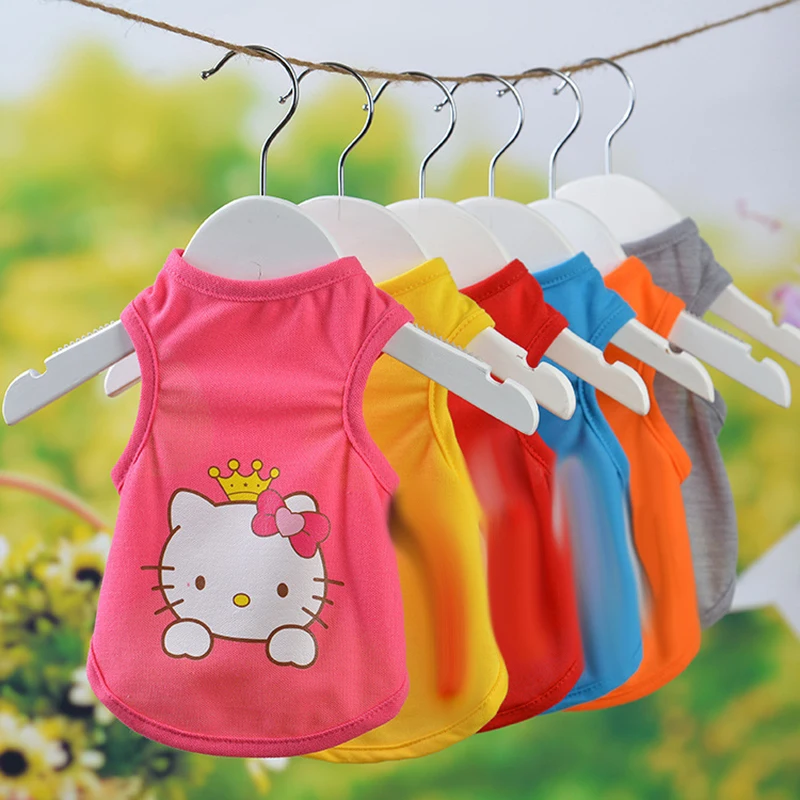 Miniso Hallo Kitty Haustier Kleidung Sanrio Kawaii Anime Figuren Hund Katze Kaninchen niedlich rosa Kostüm Sommer Welpen Weste dünn atmungsaktiv