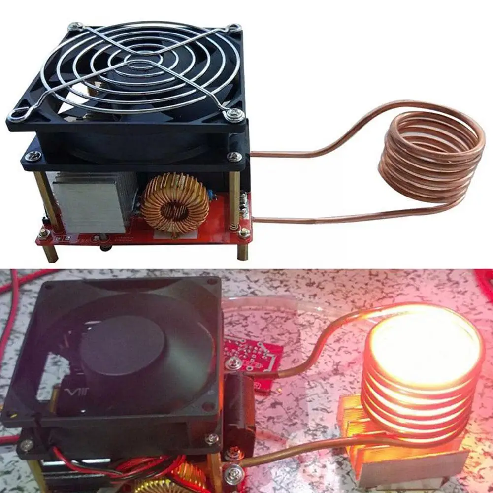 Placa de calentamiento por inducción Zvs de 1000w, Kit de calentador Diy, tubo rojo y negro, bobina de cocina de encendido J5s4