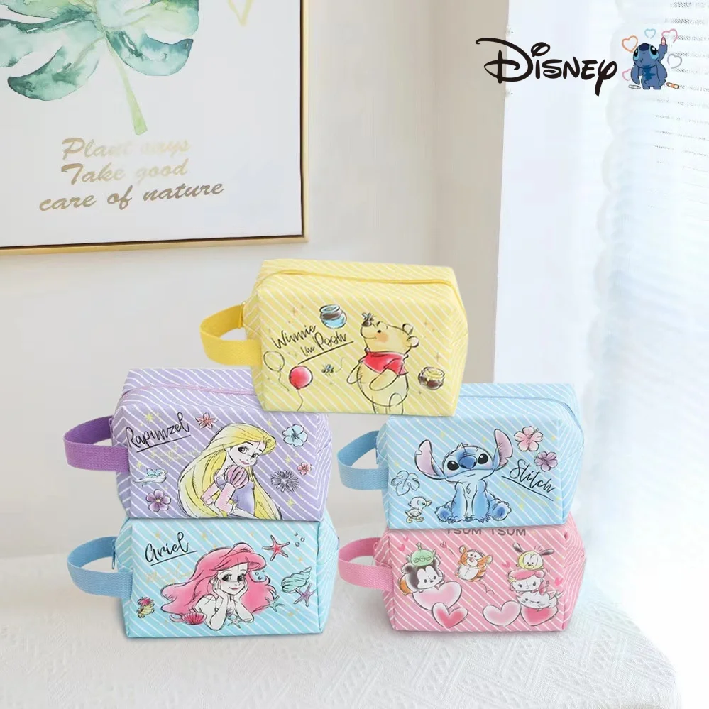 

Disney Stitch Storage Bag Cartoon Action Anime Figures Angel Stitch Winnie The Pooh Convenient Travel Bag Ornaments Toys Gifts