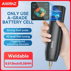 Awithz Color Screen Mini Handheld Spot Welding Machine Small Household Portable 18650 Lithium Battery DIY Kit Nickel Sheet Touch Welding Head Spot Welding Equipment