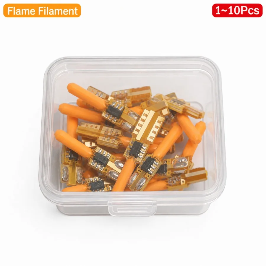 1-10 Peças Diodo LED com Filamento de Chama 2.8-3.2V 1800K Luz Amarela Quente ＜20mA Conta de Luz Simulando Chama para Lâmpada de Vela Decoração DIY