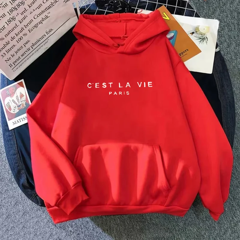 

Women's Hoodies Casual Letter Print Sweatshirt Autumn Winter Loose Hoodie Fashion Clothing Top Y2k Hoodies Women