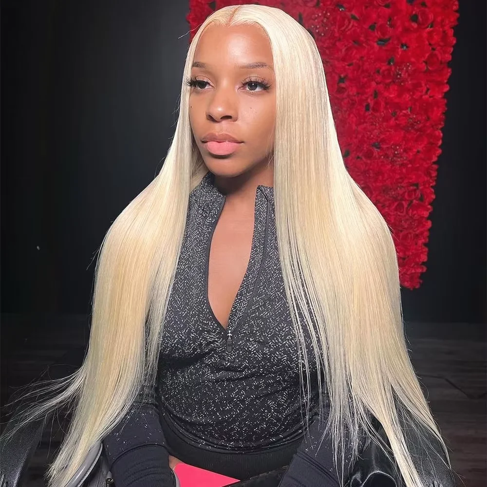 

HD Transparent 613 Blonde Straight 13x4 13x6 Lace Front Human Hair Wigs For Women Colored Lace Frontal Wig PrePlucked Brazilian