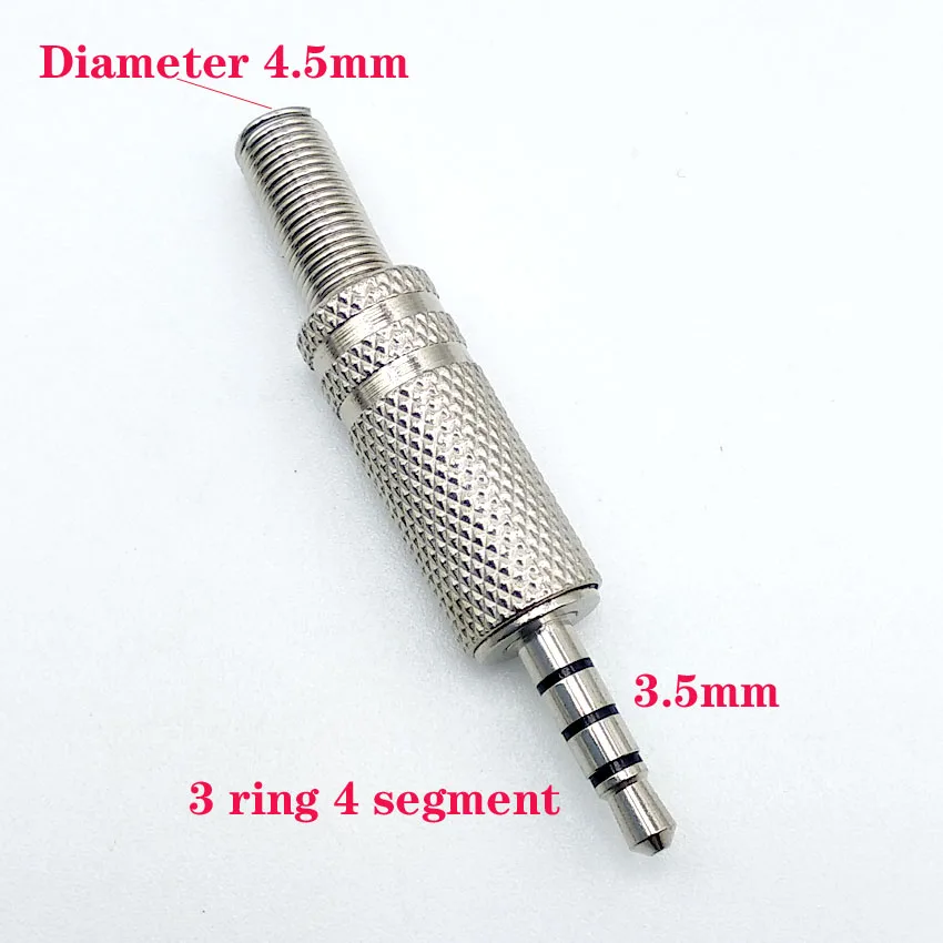 Kepala Las Audio Stereo Steker Saluran Ganda Swakarya Pengelasan 3.5/2.5Mm Steker Tembaga Murni Berlapis Emas 2,3,4 Bagian Konektor Adaptor
