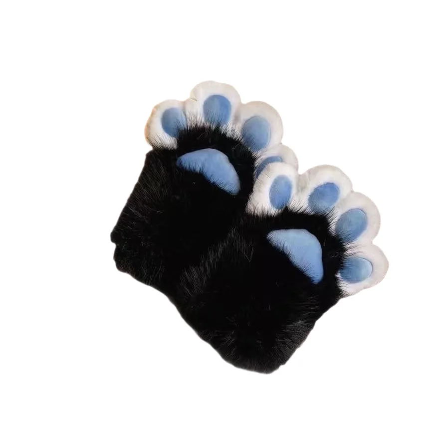 Cat Claw Gloves Plush Cosplay Beast Costume Simulation Pad 5