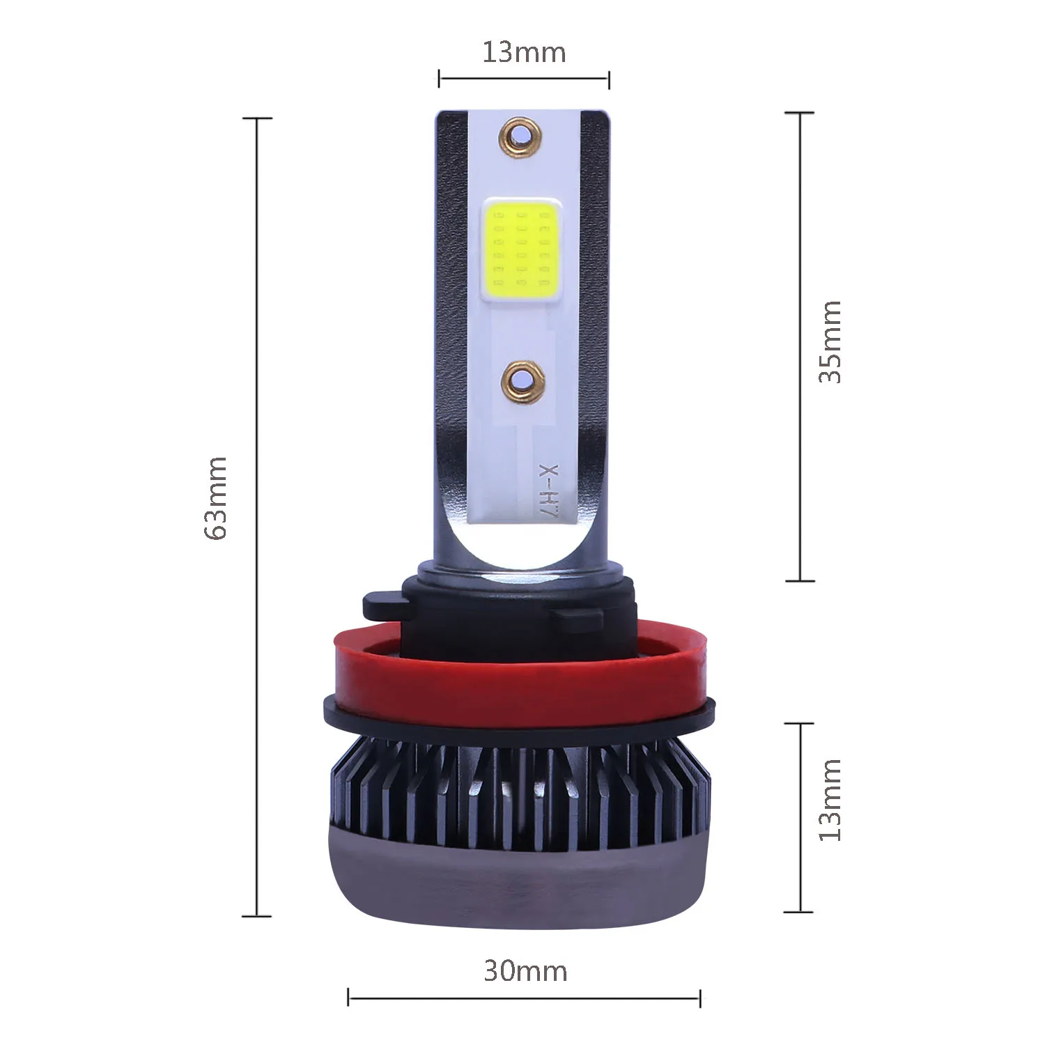 Mini Faróis LED Kit de Conversão, Luz de Condução, Lâmpadas Hi-Low, Plug and Play, Amarelo, DRL 3000K, 2pcs