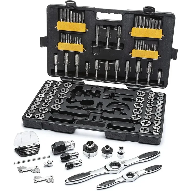 114 Pc. SAE/Metric Ratcheting Tap and Die Set - 82812