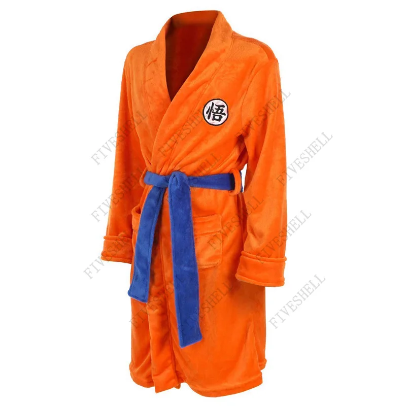 New Anime Cosplay Bathrobe For Man Women Long Sleeve Flannel Soft Warm Nightgown Casual Homewear Cosplay