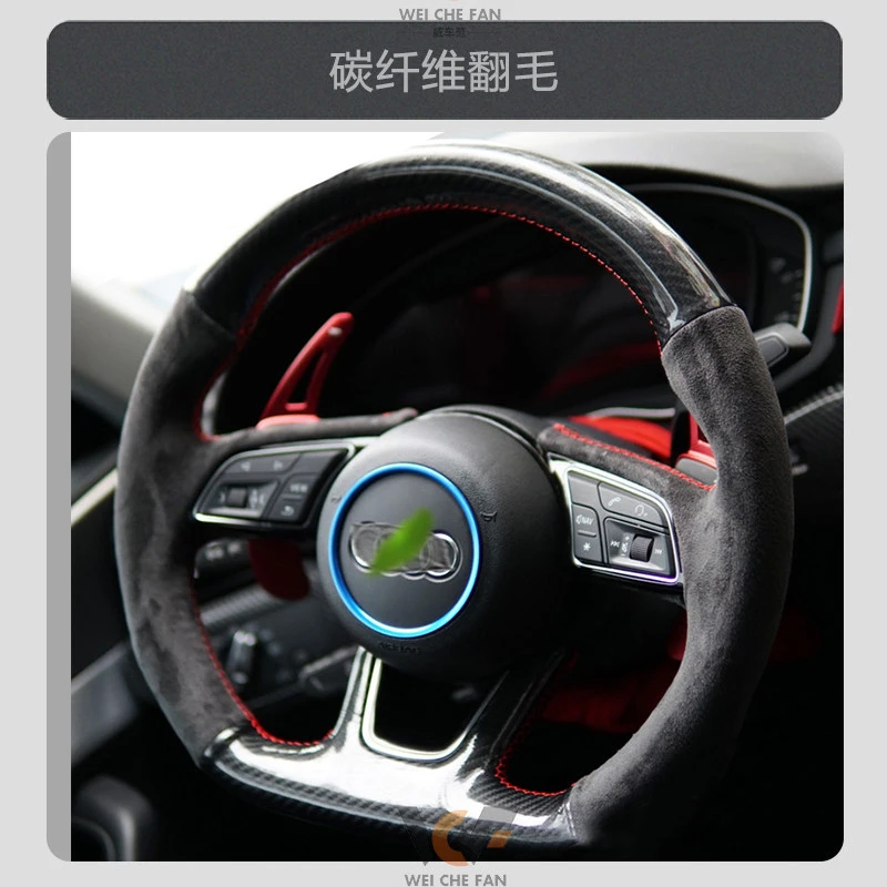 

Customized Hand-sewn Car Steering Wheel Cover Braid Microfiber Leather for Audi A1 8X A2 A3 Q3 Q5 Q2 A4 A5 A6 Avant