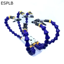 Esplb-ユニバーサルタコ溶接鉄、3つの手のサポート、ベンチバイスファスナー、フレキシブルアーム付きテーブルクランプt101、100、Pion64