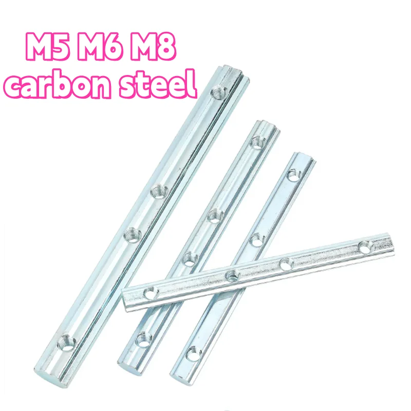 20/30/40/45 Carbon Steel European/National Standard Aluminum Profile One-Word Connector Straight Groove Connection Butt Joint