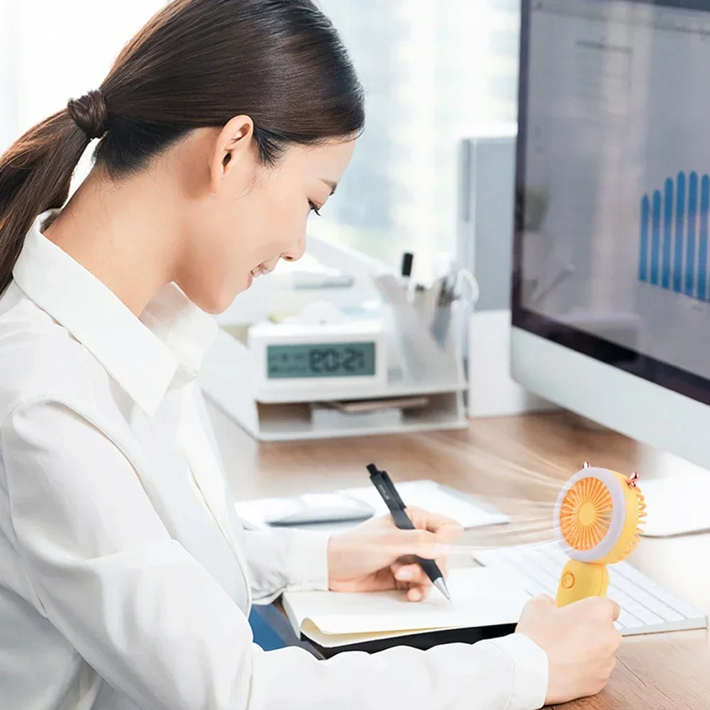 Ручной мини-вентилятор USB перезаряжаемые охлаждающие вентиляторы милый портативный ночник летний маленький карманный вентилятор мультяшные бесшумные вентиляторы