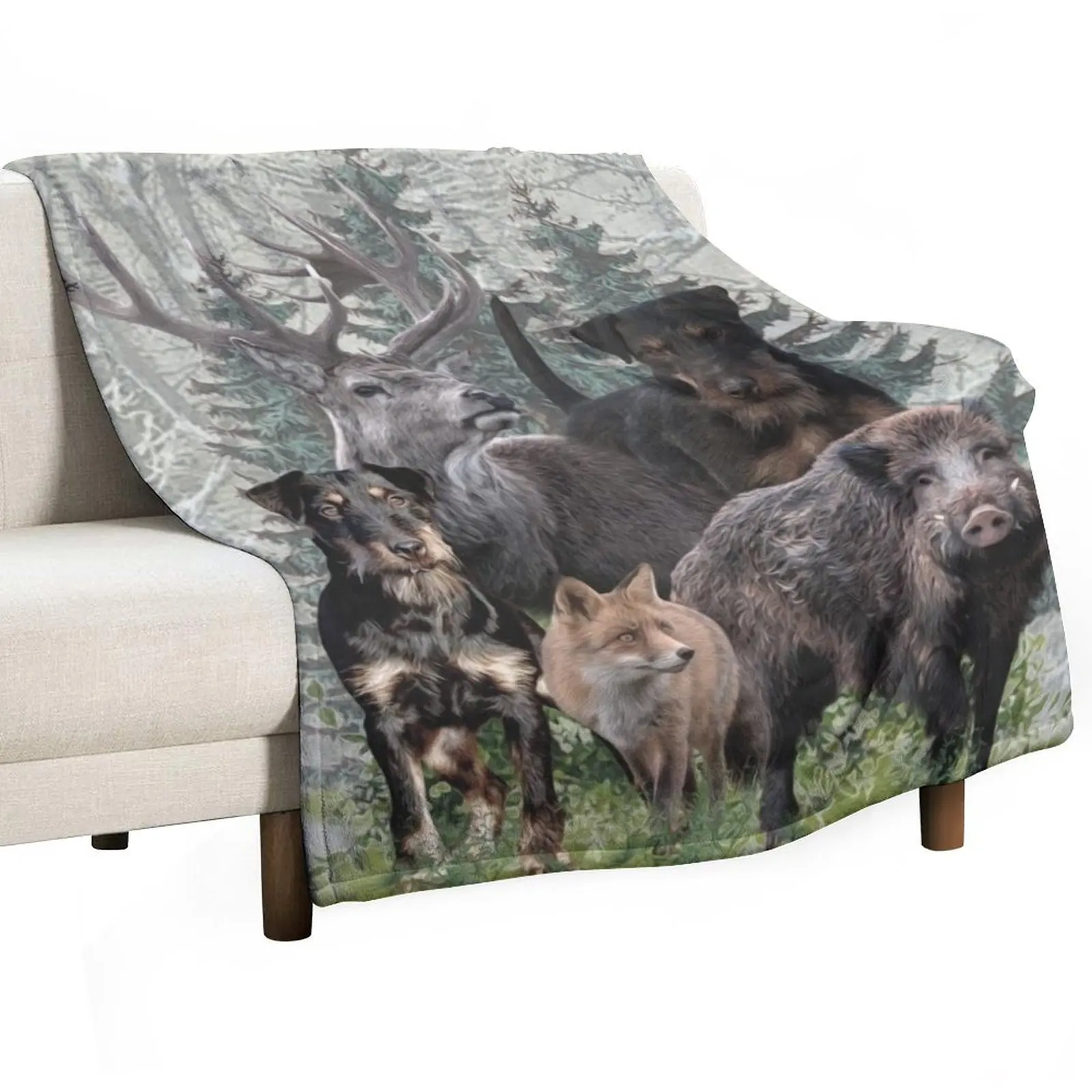 Jagdterrier, Dear Beast & Brute Force v. Renbrad Throw Blanket Thins Luxury St Decorative Beds Tourist Furry halloween Blankets