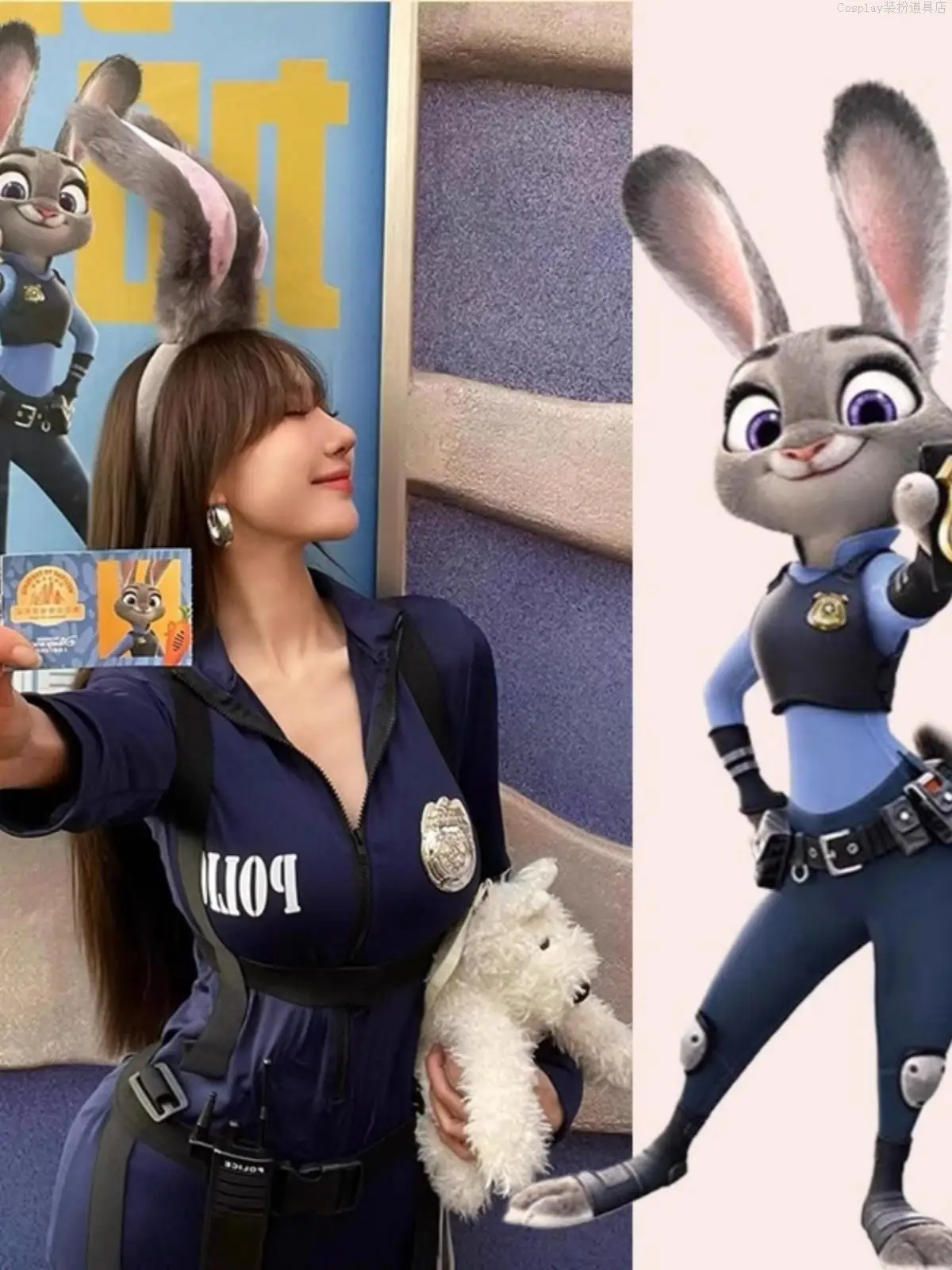 ชุดคอสเพลย์ตำรวจหญิงสุดเซ็กซี่ คลับ ดิ คลับ สำหรับฮาโลวีน สไตล์เพียวเดไซร์ พร้อมผมสไตล์เกาหลี กระโปรงเอวสูงแบบสตรีทแฟชั่น