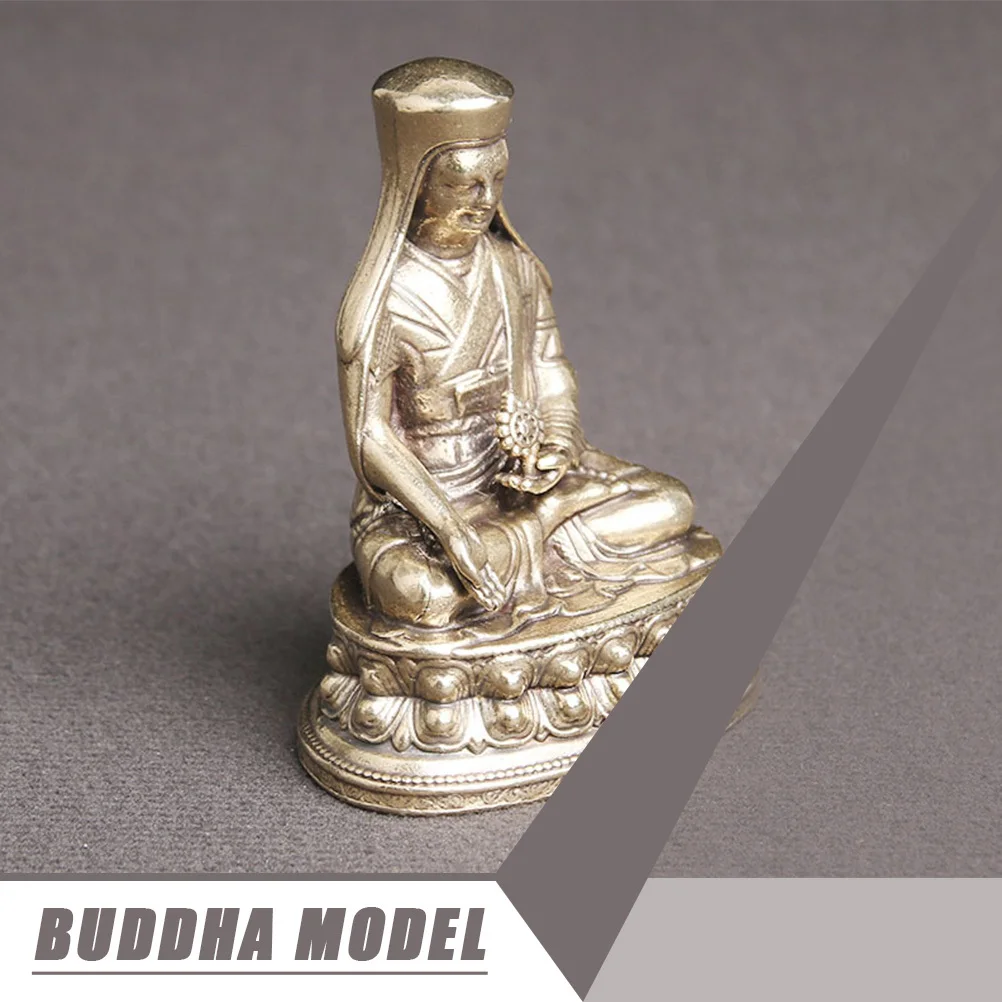 

Brass Buddha Ornament Retro Golden Desktop Decor Decorative Vintage Adornment for Home Office Buddha Desktop Ornament