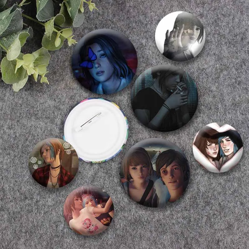 Life Is S-Strange Game Button Pins Round Creative Maxine Chloe Cartoon Brooch Bag Hat Badge Accessories Fans Collect Friend Gift