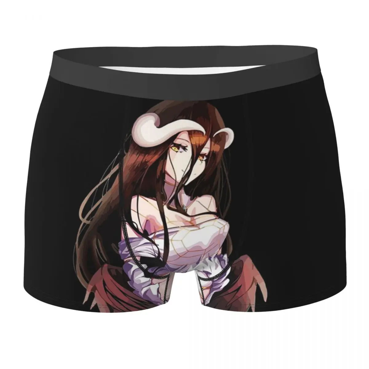 

Трусы-боксеры, шорты Albedo, аниме Waifu, мужские трусы, мягкое нижнее белье для мужчин, подарки бойфренду