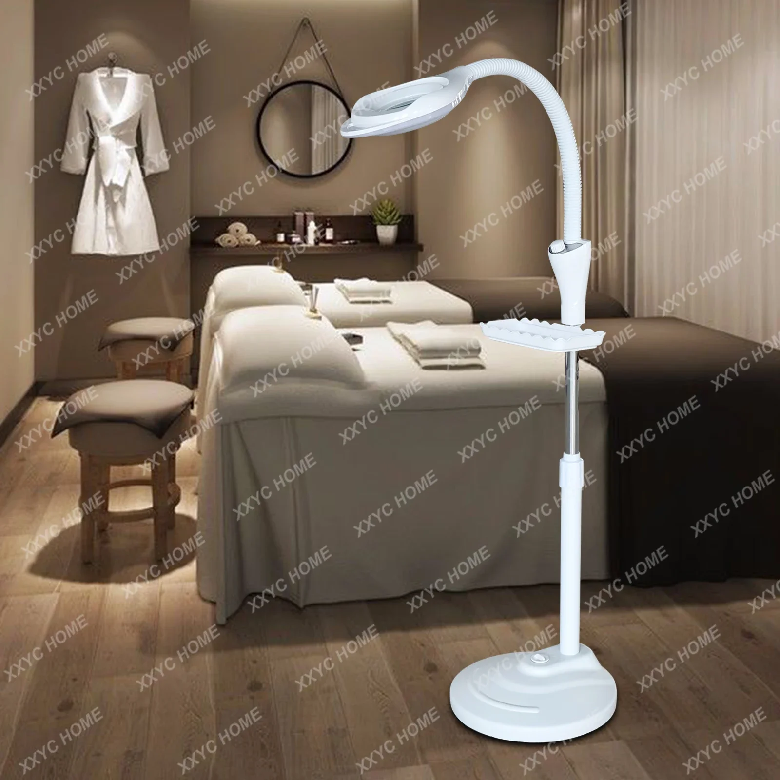 Pro 16X Diopter LED Magnifying Floor Stand Lamp Magnifier Glass Cold Ligth Len Beauty Facial Light For Salon Nail Tattoo 110V