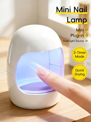Mini Q-shaped Nail Lamp, UV/LED Nail Dryer, Quick Drying Nail Gel Nail Dryer, For Home Nail Art DIY