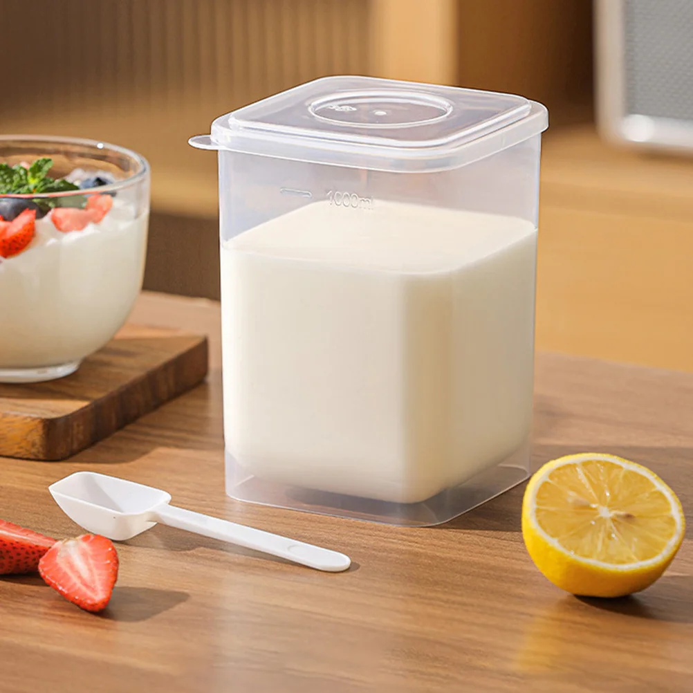 

Yogurt Storage Container Airtight Clear Food Box Japanese Design For Homemade Yogurt Oatmeal Pudding Freezer Safe Bpa Free