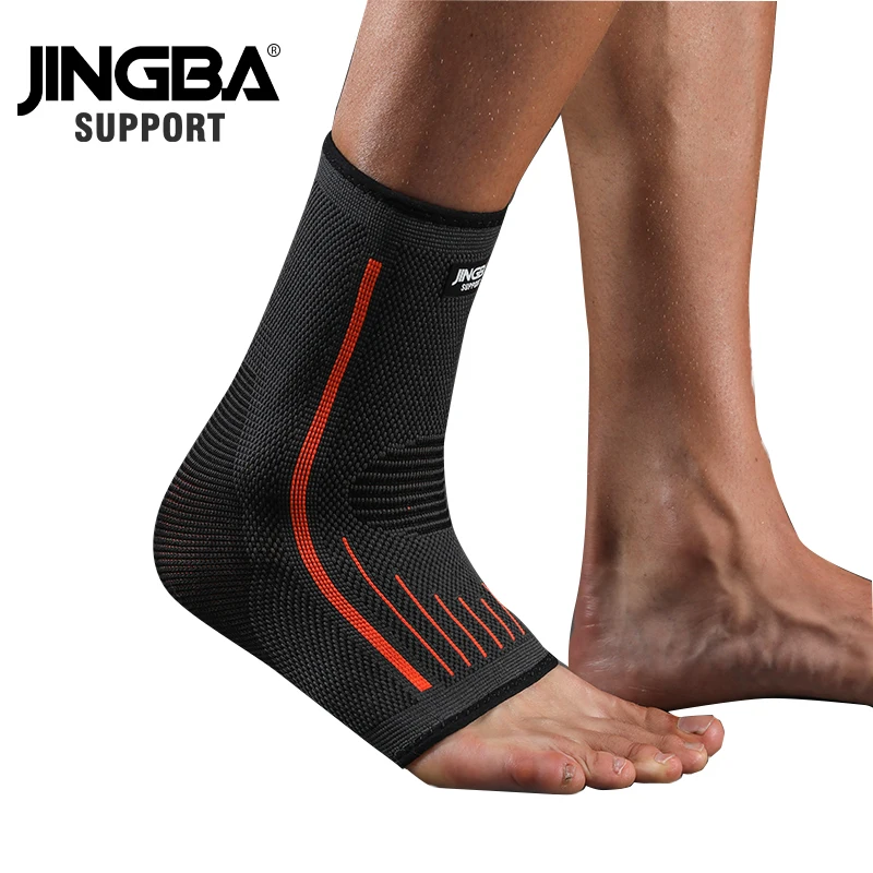 Supporto JINGBA 1 pz 3D compressione cinturino in Nylon cintura protezione per caviglia calcio supporto per caviglia basket cavigliera protettiva