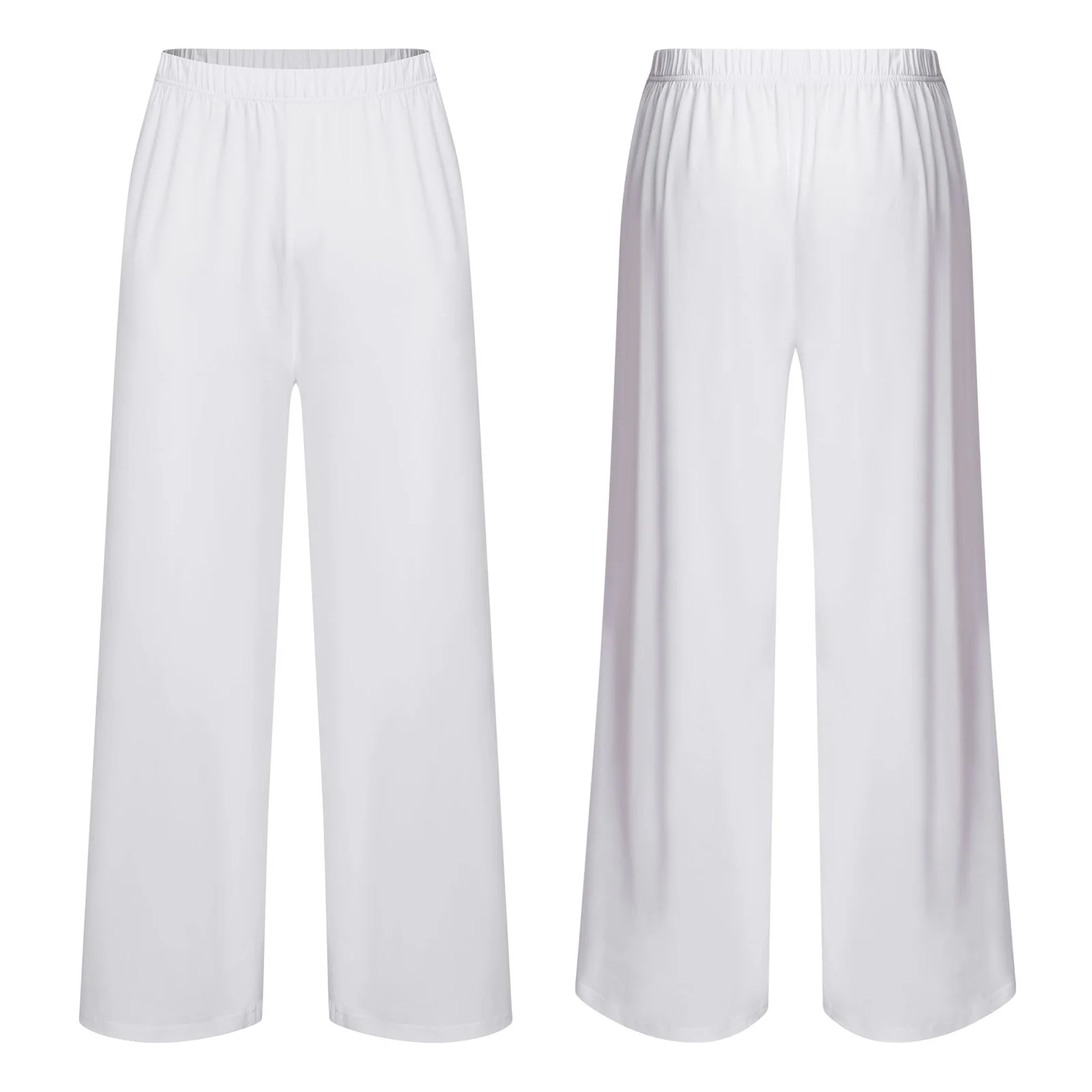 

Men Liturgical Worship Long Pants Halloween Church Choir Costumes Solid Color Loose Legs Trousers for Praise Lyrical Dancewear