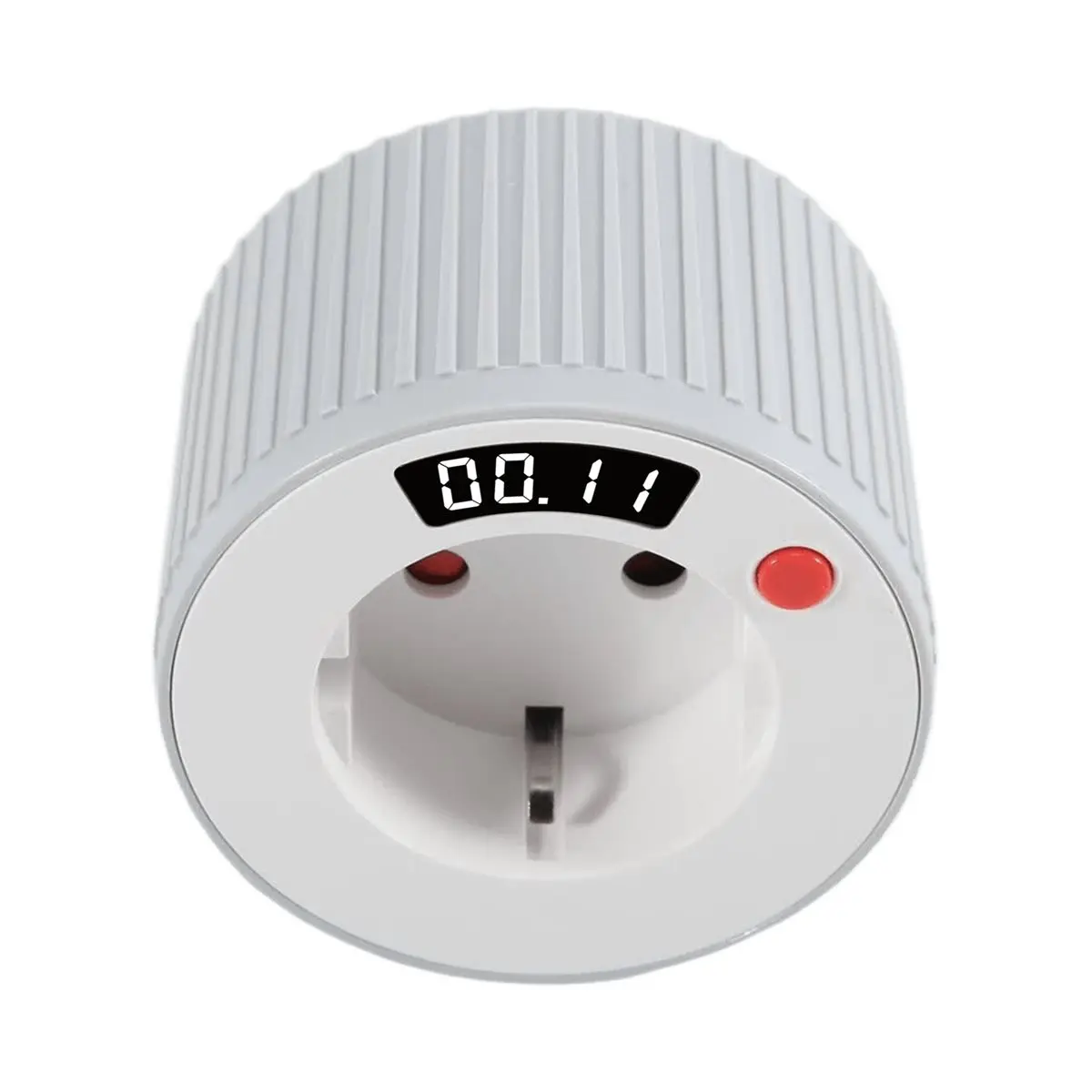 Jun.A-Timer Socket, Timer Digital Single Switch Rotating Countdown Timer 15 Minutes to 24 Hours with LED Digital EU Plug