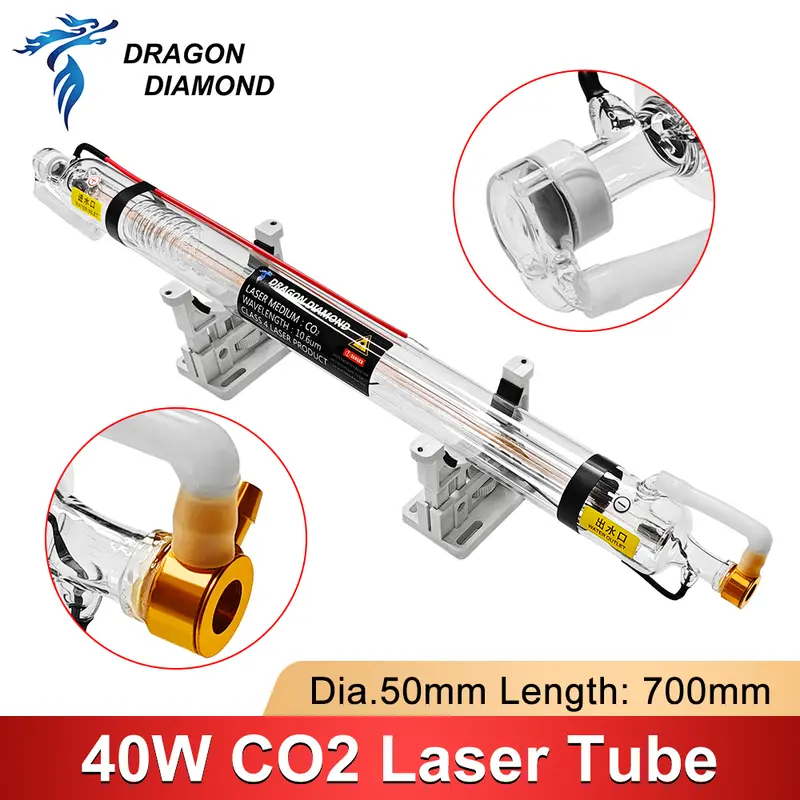 40W Co2 Laser Tube Length 700MM Glass Laser Lamp for Co2  Laser Engraving Cutting Machine K40 Series High Quality - Image 8