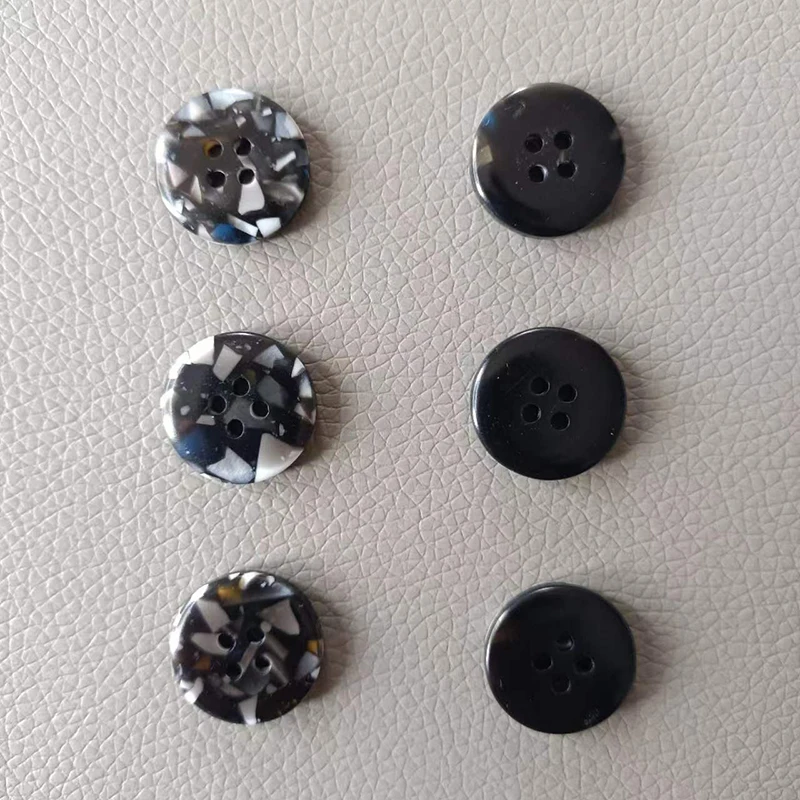 10Pcs Floral Pattern Resin Button 4 Holes Coat Sewing Clothes Round Buttons Garment Decoration Plastic Flatback Scrapbook Button