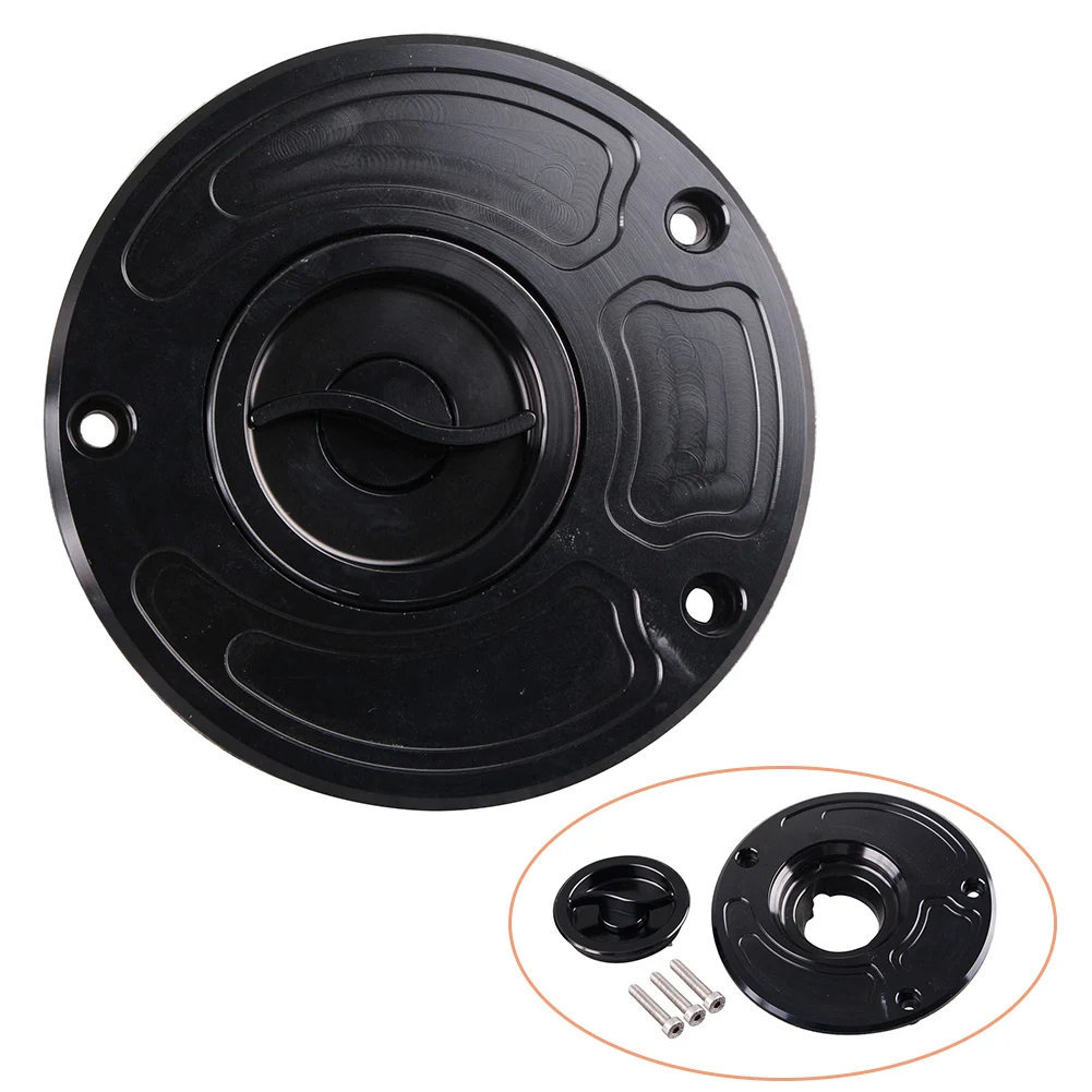 Motorcycle Fuel Gas Tank Cap For Kawasaki ER-6N ER-6F ZX6RR ZX6R ZX14R ZZR1400 ZZR1200 Z1000 ZX9R ZX10R Black