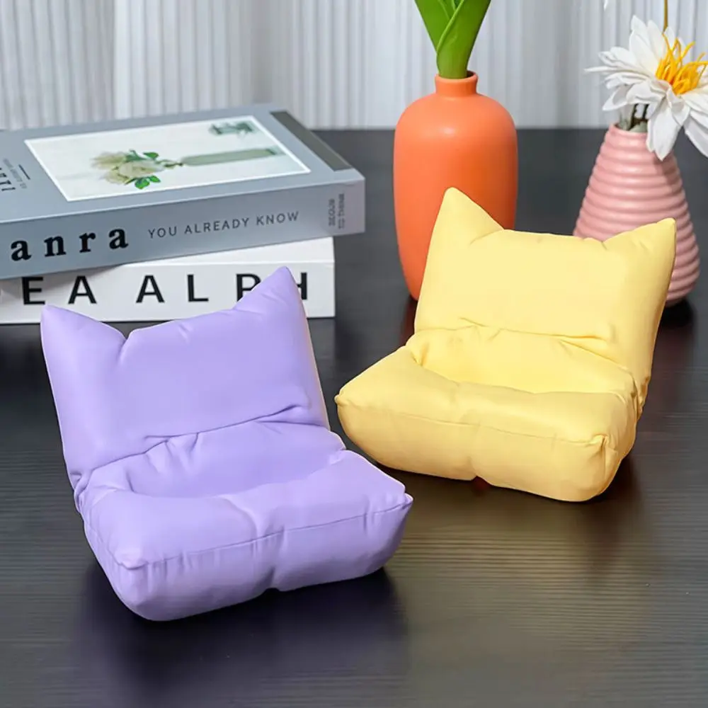 

Charger Hole Sofa Phone Holder Mobile Stand Macaron Color Phone Bracket Multifunctional Desktop Ornament Chair Phone Rack