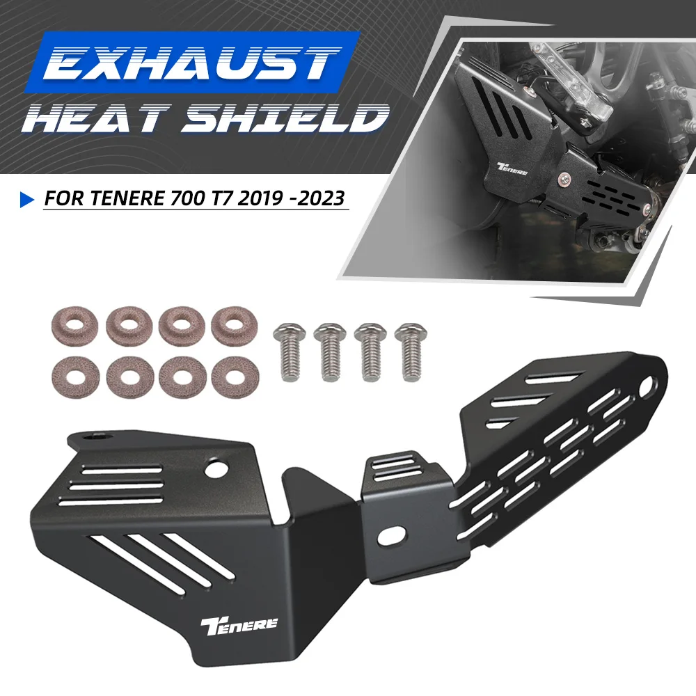 

For Yamaha Tenere 700 T7 2019 2020 2021 2022 2023 Motorcycle Accessories Exhaust Pipe Heat Shield Cover Muffler Protector Guard