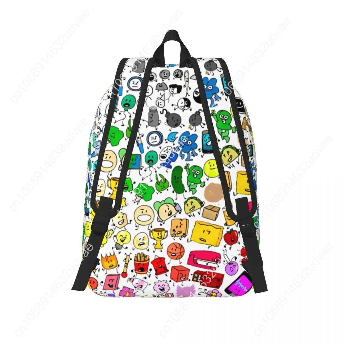 BFDI Inanimate Insanity All Characters Cooler Rucksack Sport Business Battle for Dream Island Tagesrucksack Laptop Computer Umhängetasche