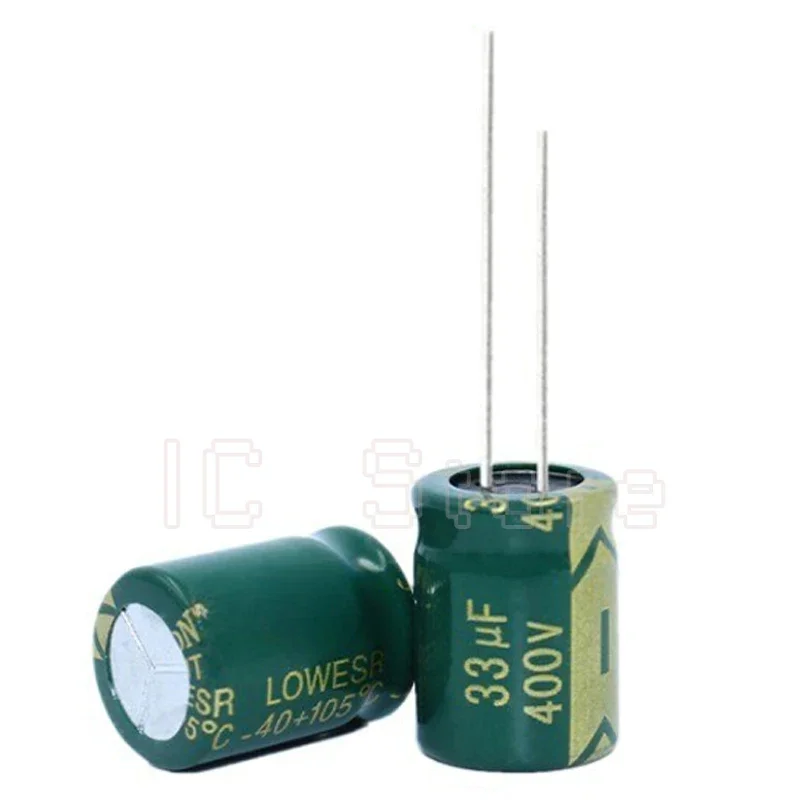 10PCS 400V 33uf Capacitor 13x20mm 16x20mm Aluminum Electrolytic Capacitor Low ESR High Frequency 13*20 16*20